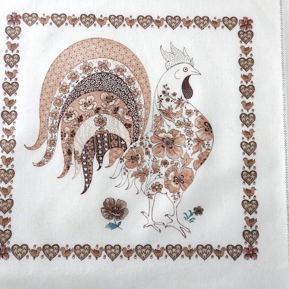 Farm Animals Quilt Cotton Fabric Floral Design - Picture 5 of 7